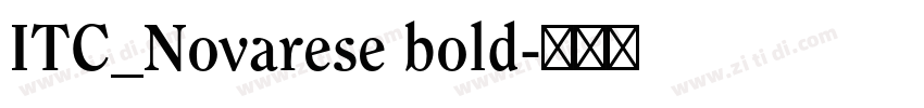 ITC_Novarese bold字体转换